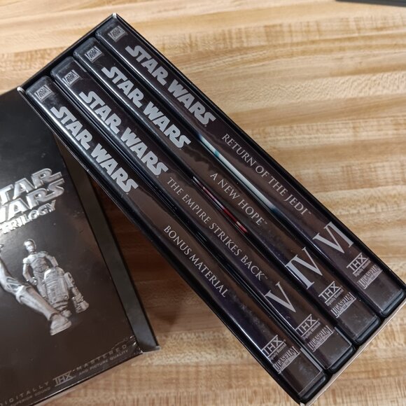 Star Wars Original Trilogy DVD 2004 4 Disc Box Set Widescreen THX Jedi Empire VG - Picture 7 of 7